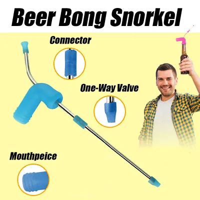 Party Beer Snorkel Straw Drinking Games Funnel Hens Bucks House Entertainment • $10.49