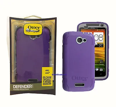 Otterbox Defender Case For HTC One X - Retail Packaging - Grape/Grey • $6.99