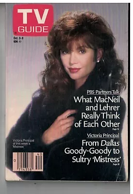 Oct 3 1987 Issue Of TV Guide Victoria Principle • $12