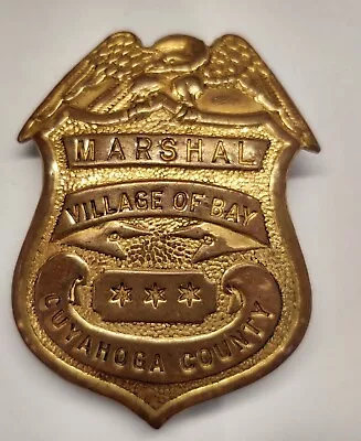 Vintage Rare Bay Village Ohio Badge Marshal Badge Taylor Bros Badge Obsolete  • $99.99