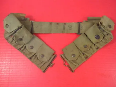 Pre-WWI US Army M1910 Dismounted Mills Cartridge Belt W/Rimmed Eagle Snaps RARE • $174.99