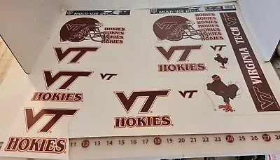 4 Virginia Tech Ultra Decal Kit! Car Glass Wall-NCAA ~ Reusable ~Partial Sheets • $12.95