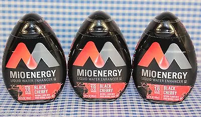 3 MiO ENERGY Liquid Water Enhancer BLACK CHERRY Makes 54 Servings Total Mix • £16.40