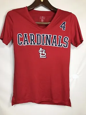 St Louis Cardinals Yadier Molina T Shirt Womens Size Small Campus Lifestyle Red • $10.39