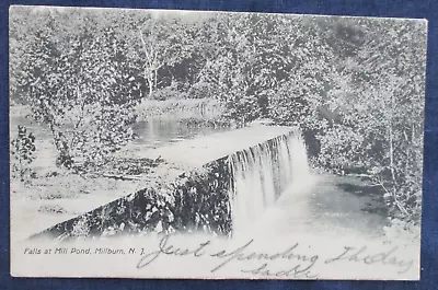 1907 Milburn New Jersey Waterfall At Mill Pond Postcard • $4.99