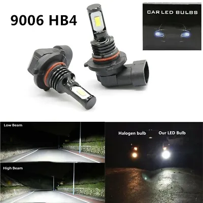 Pair HB4 9006 12V 100W Xenon White 6000K Car Headlight Lamp Globes Bulbs LED • $21.98