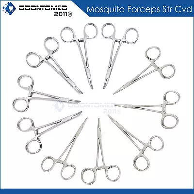 10 Pcs Mosquito Hemostat Locking Forceps 5 Curved & 5 Straight Surgical Dental • $15.05