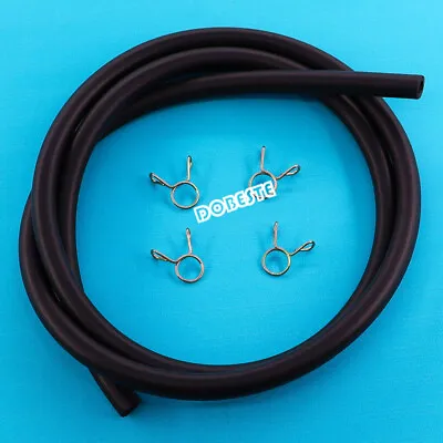 3ft Rubber Hose Line For Suzuki 9mm OD 6mm ID + Spring Clip Clamp- Fuel Carb • $7.99