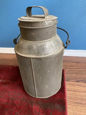 Vintage Rustic Metal Dairy Milk Can Jug - 18  Tall • $37.50