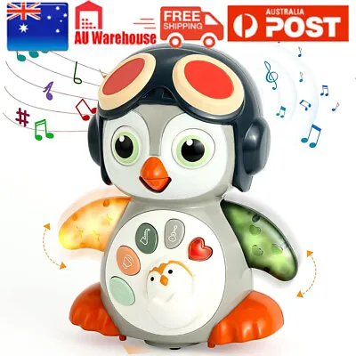 Baby Toys For 1 Year Old Penguin Dancing Crawling With Lights Boy Girl Gifts • $20.89