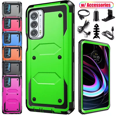 For Motorola Edge 5G UW (2021)/Edge (2021) Shockproof Case Cover + Accessories • $15.89