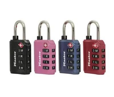 $39 • Buy Master Lock 35mm TSA Luggage Word Combo Padlock