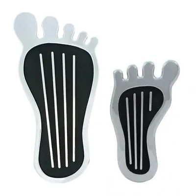 Universal Chrome Barefoot Little Big Foot Dimmer Switch Accelerator Pedal Covers • $37.94