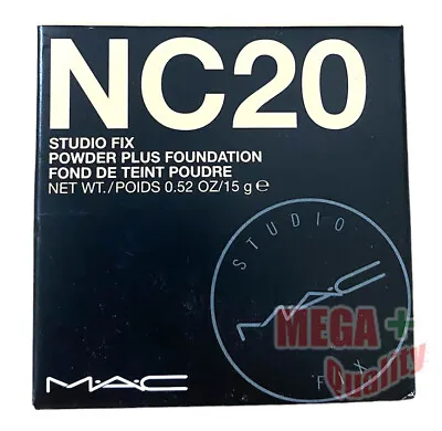 MAC Studio Fix Powder Plus Foundation Fond De Teint Poudre Concealer NC20 0.52OZ • £28.27
