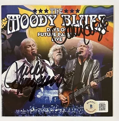 THE MOODY BLUES SIGNED CD COVER AUTOGRAPHED BAS Beckett COA JOHN LODGE HAYWARD • $99.99