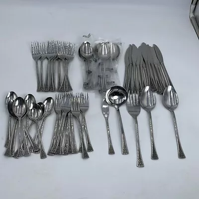 Vintage Northland Stainless Korea Flatware 12 Setting Sets Plus Serving • $85