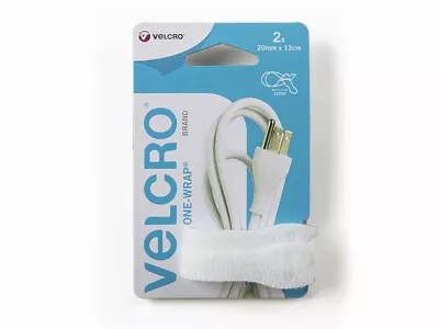 Velcro One Wrap Ties 20mm X 13cm White X 2 VEL-EC60803 • £4.99