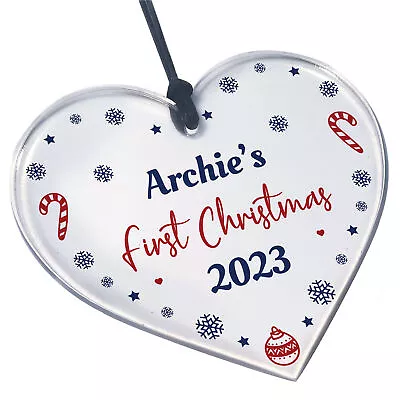 First Christmas Decoration For New Baby Boy Girl Personalised Tree Decoration • £3.99