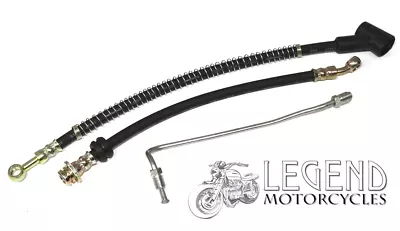 Kawasaki KH250 KH400 Front Brake Hose Kit S2 S3 Hoses Lines Pipes -- B9-13 • £44.95