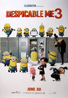 DESPICABLE ME 3 MOVIE POSTER FROM ASIA - Minions By School Lockers Steve Carell • $10.99