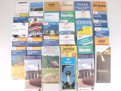 Travel Maps Lot Of 35 AAA Highways States Vacation Planning US Roadways • $25.99