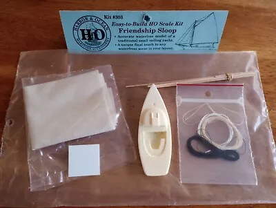 Vintage Harbor & Ocean #303 Waterline Friendship Sloop Boat Kit - HO Scale • $19.99