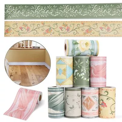 Self-adhesive Waist Line Wallpaper Skirting Line Baseboard Wall Border Stickers • £6.25