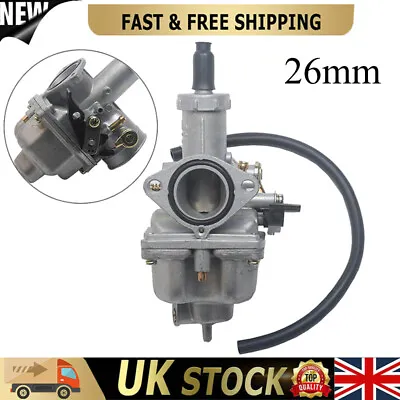 PZ26 Carb Carburetor Fit For 125cc-300cc 150cc ATV Dirt Bike Go Kart 26mm Intake • £18.22