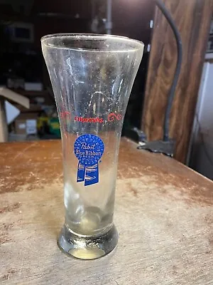 Pabst   Pabst Blue Ribbon  Vintage  Pilsner Style Beer Glass 7.25  • $7.50