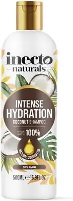 Inecto Natural Coconut Shampoo 500ml Super-Creamy Infused With Pure Organic...  • £5.90