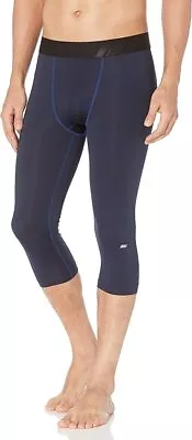 Leggings Men's Control Tech 3/4 Activewear Sport Running Gym Navy Size XS • £11.99