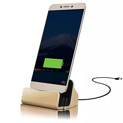 $20.56 • Buy Desktop Dock Apple/Type-C USB Charging Charger Data Cradle Stand Station✔GOLD