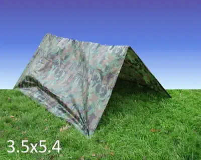 Camouflage Tarpaulin / Groundsheet 3.5M X 5.4M • £21.16