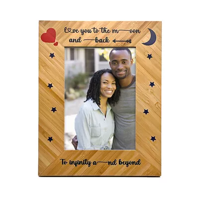 I Love You To The Moon And Back Picture Frame 5th Anniversary Valentine Gift  • $24.99