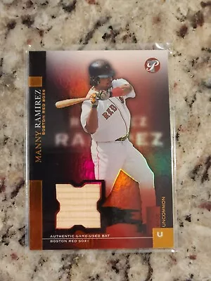 2005 Manny Ramirez Topps Pristine Uncommon Game Used Bat Card /100 • $8.99