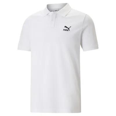 Puma Classics Short Sleeve Polo Shirt Mens White Casual 53806602 • $17.99