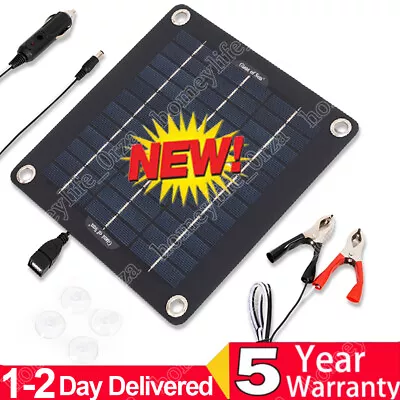 25W 12V Portable Solar Panel Trickle Charger Car Battery Maintainer For Boat RV • £13.59