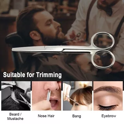 £4.15 • Buy New Pro Beard Scissors Mustache Hair Trimmer Shears For Men Shaving Shave