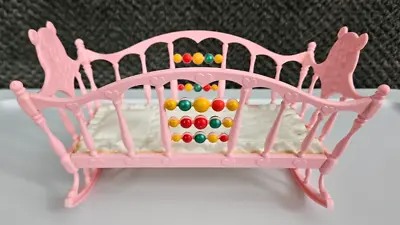 Vintage Mattell 1966 Cheerful Tearful Doll Crib Cradle Only Bed Fits 6'' Doll • $15.99