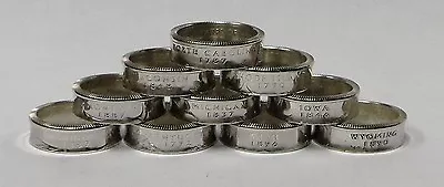 Virginia Silver Proof  Us State Quarter Handmade Coin Ring  Size 4 -12 • $29.99