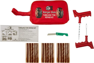$40.24 • Buy Tubeless Tyre Repair Kit Set Tool Bag For Motorcycle,Tractor Flat Tyre Plug Kit