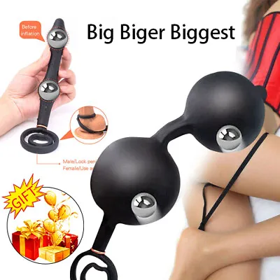 Extra-Large-Inflatable-Male-Prostate-Anal-Butt-Plug-Dildo Huge-Men Women-Sex Toy • $15.99