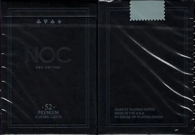 NOC Pro Jet Black Marked Playing Cards Poker Size Deck USPCC Custom Limited New • $12.99