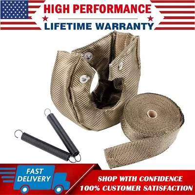 T6 T78 Titanium Turbo Heat Shield Blanket Cover 2  50FT Exhaust Header Wrap Tape • $242.68