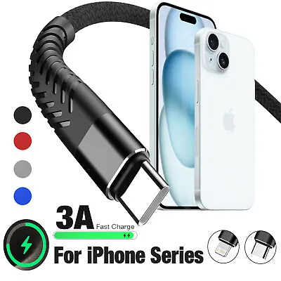 3A IOS/USB C Fast Charging Cord Lead Charger Braided Cable For Apple IPhone IPad • $8.68