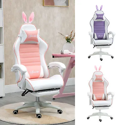 Racing Gaming Chair Reclining PU Leather Computer Chair With Headrest • £85.99