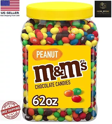 M&M'S Peanut Milk Chocolate Candy Bulk Jar (62 Oz.) FREE SHIPPING • $23.67