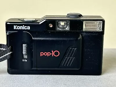 Vintage Konica Pop-10 35mm Film Camera F/4 Lens Tested • $27.95