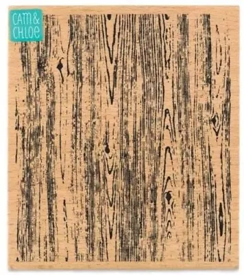 $9.95 • Buy Hampton Art Cam & Chloe Woodgrain Background Red Rubber Wood Stamp 3.5  X 4 