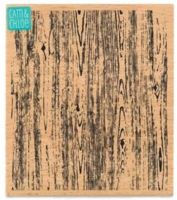 $9.95 • Buy Hampton Art Cam & Chloe Woodgrain Background Red Rubber Wood Stamp 3.5  X 4 